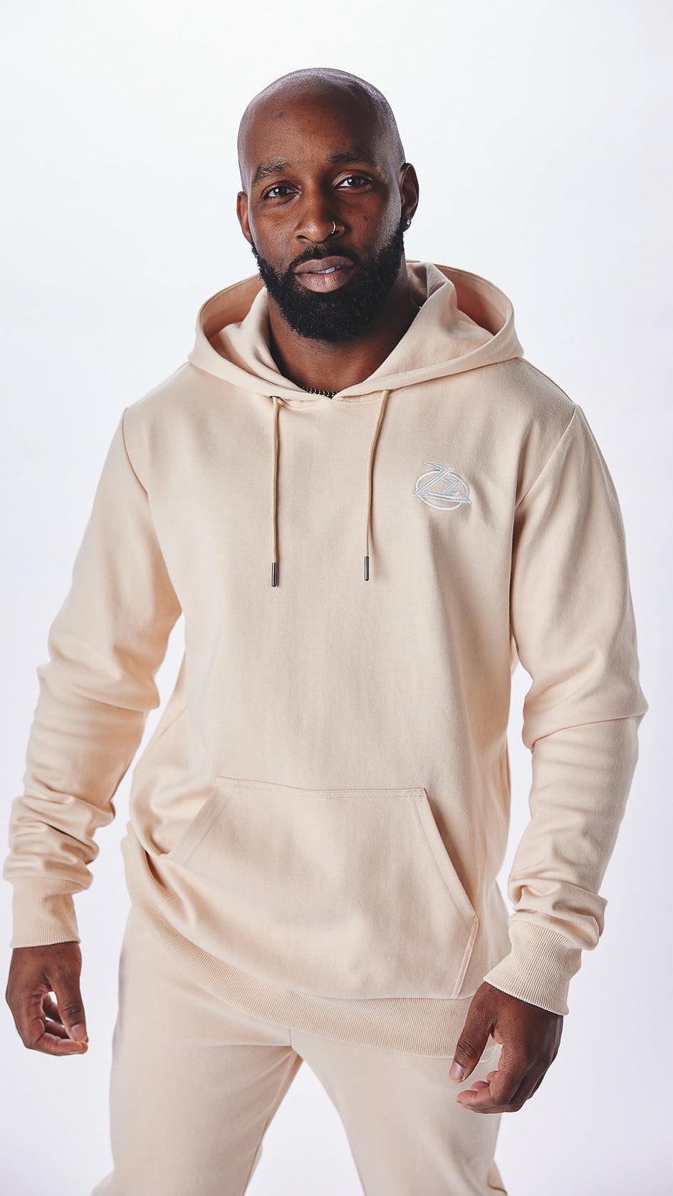 Beige Zz Essential Hoodie
