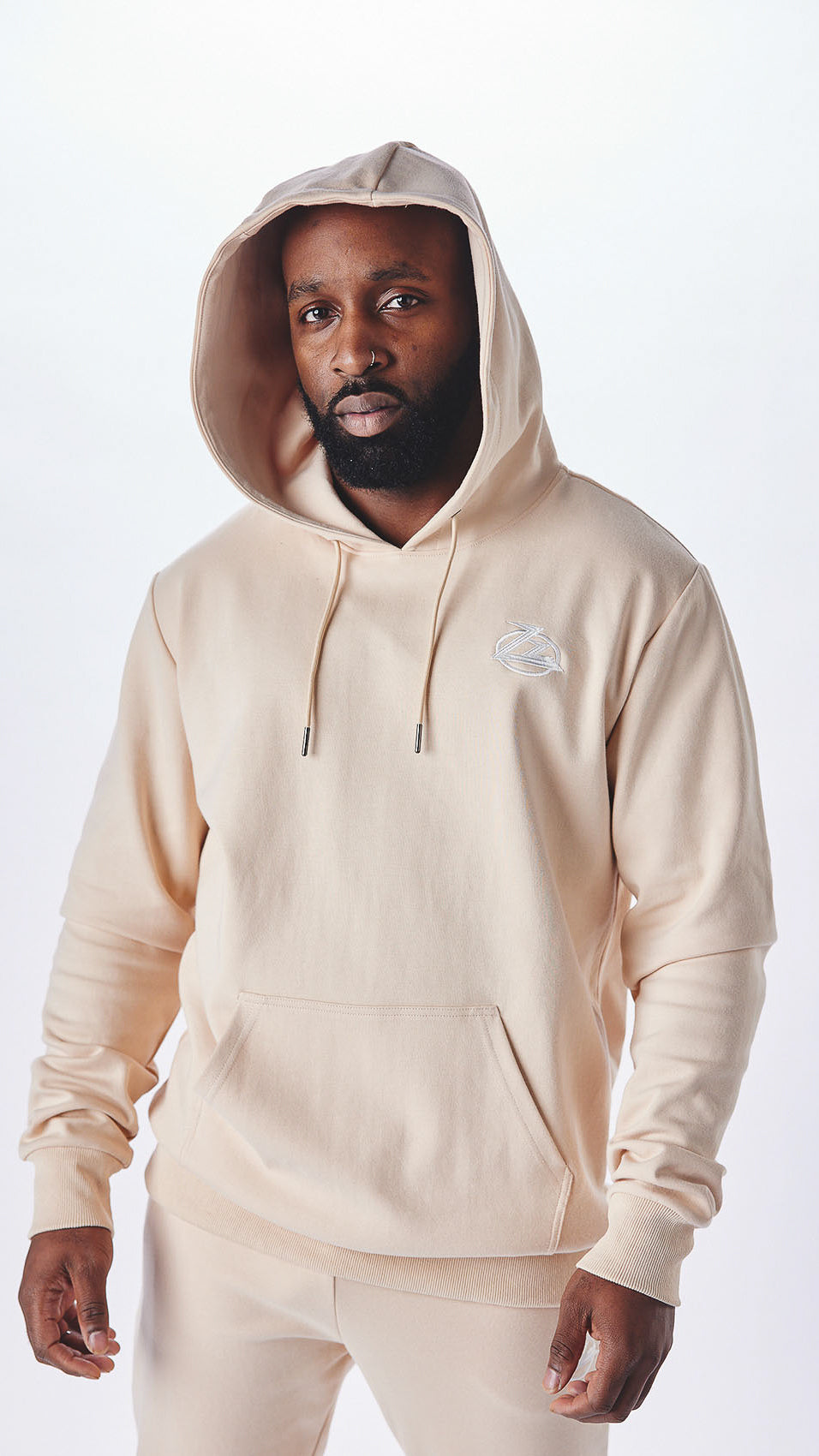 Beige Zz Essential Hoodie