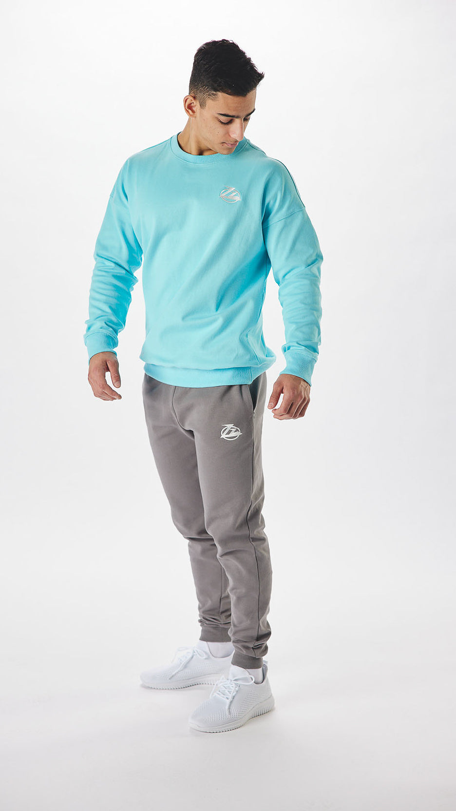 Teal Zz Essential Crewneck